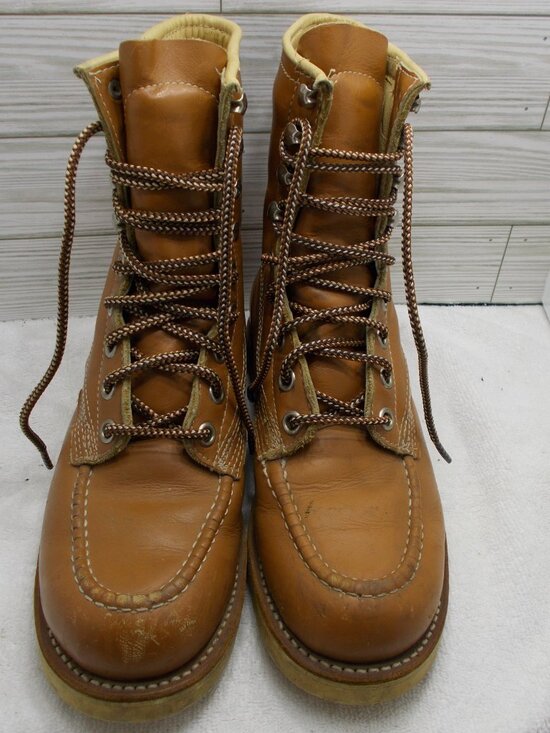 Vintage Sears (?) Insulated Leather Mens Work Boots Size 7.5 E main image 5